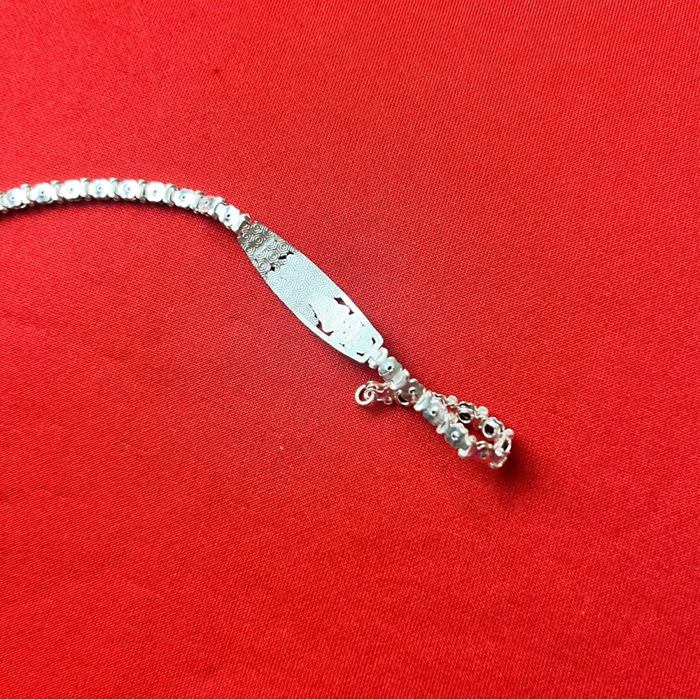 925 strling Silver Sparkling Rhinestone Catholic religions Bracelet‎ - Picture 9 of 15
